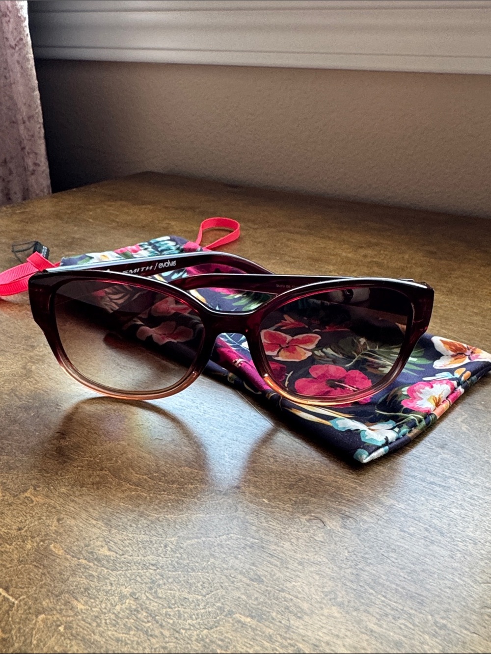 Smith Optics Women's Gradient Rosy to Amber Oversized Sunglasses